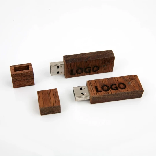 Pendrive Wood 32Gb - Beżowy