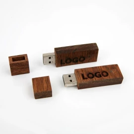 Pendrive Wood 32Gb - Beżowy