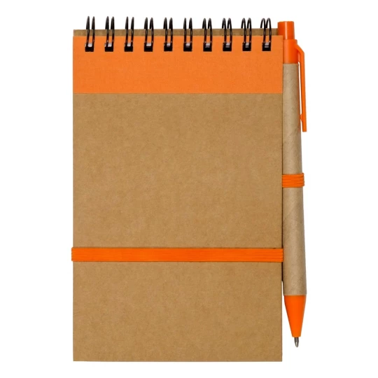 Notes Eco2 z długopisem - Pomarańczowy