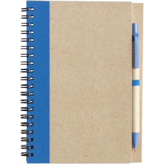Notes Eco3 z długopisem - Niebieski