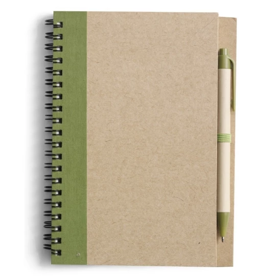 Notes Eco3 z długopisem - Zielony