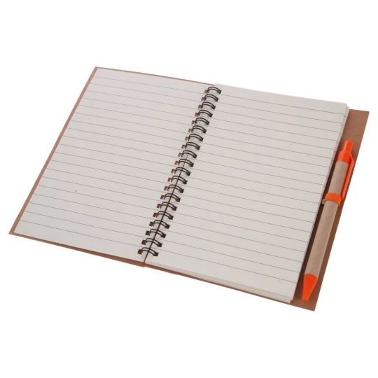 Notes Eco3 z długopisem - Pomarańczowy