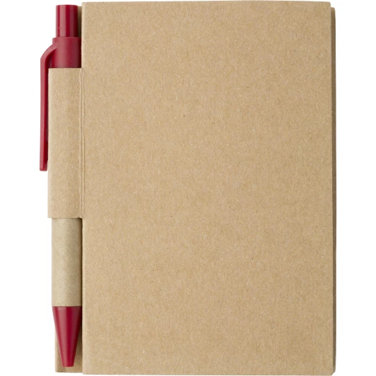 Notes Eco1 z długopisem - Czerwony