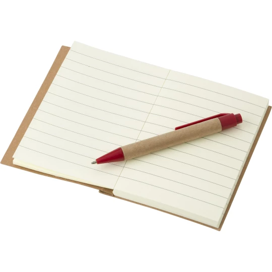 Notes Eco1 z długopisem - Czerwony