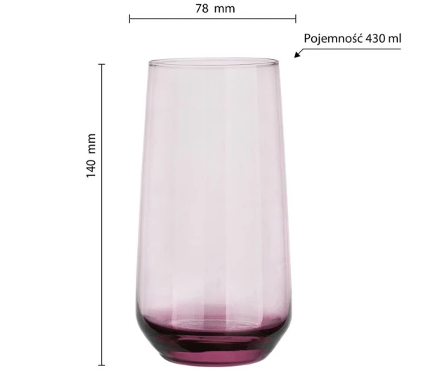 Szklanka Sunset - Rubinowy