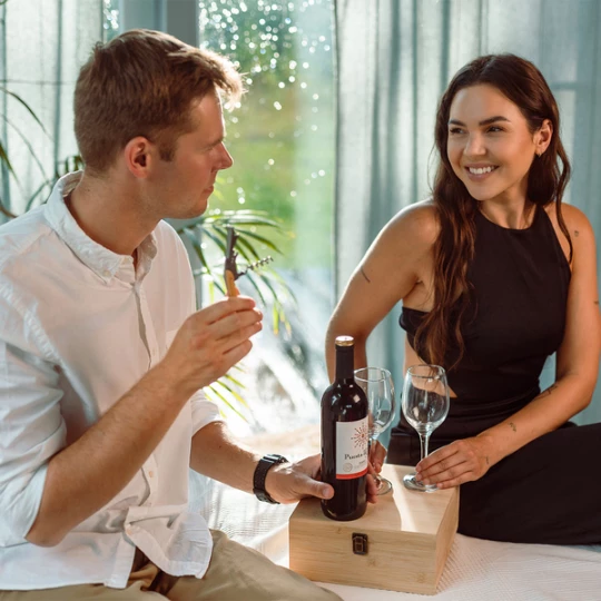 Zestaw dwóch kieliszków do wina Veneto - Beżowy