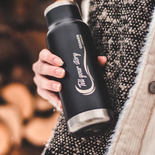 Butelka termiczna Horten 530 ml - Czarny