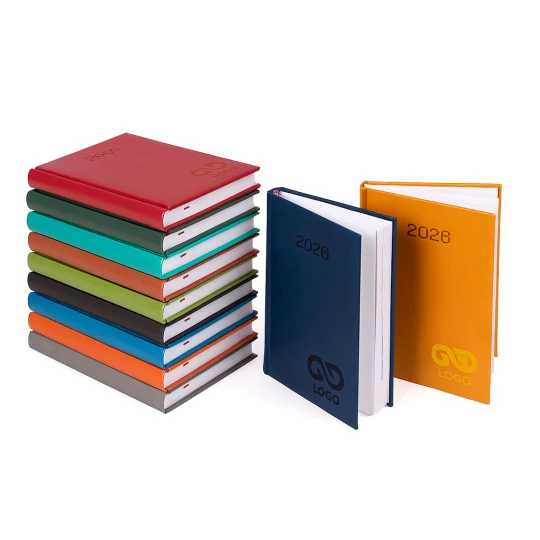 Kalendarz książkowy A5 - Rozkład Dzienny - Brązowy