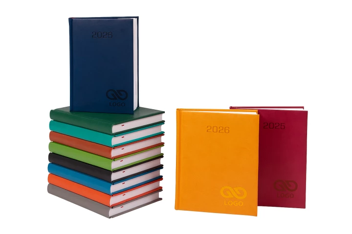 Kalendarz książkowy A5 - Rozkład Dzienny - Brązowy