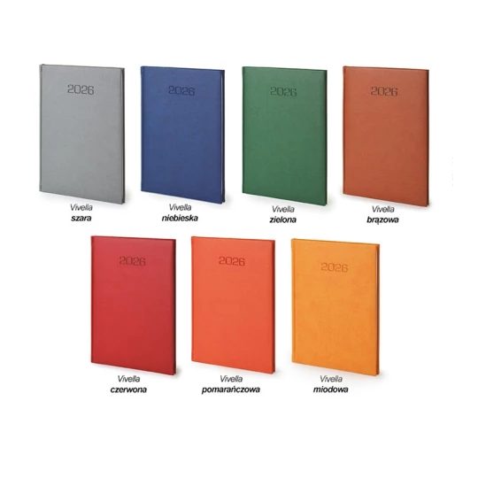 Kalendarz książkowy A5 - Rozkład Tygodniowy - Niebieski