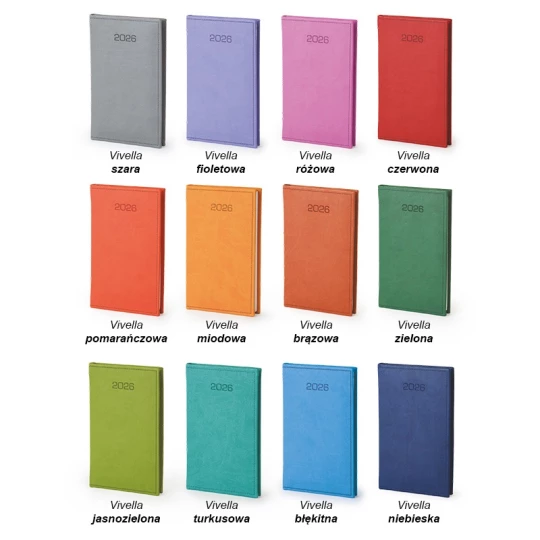 Kalendarz książkowy A6 - Rozkład Tygodniowy - Pomarańczowy