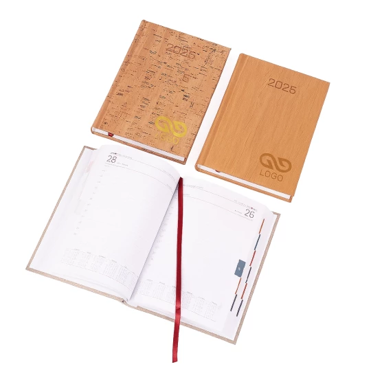 Kalendarz książkowy Nature A5 - Rozkład Dzienny - Wood