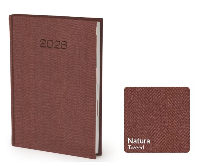 Kalendarz książkowy Nature A5 - Rozkład Dzienny - Tweed
