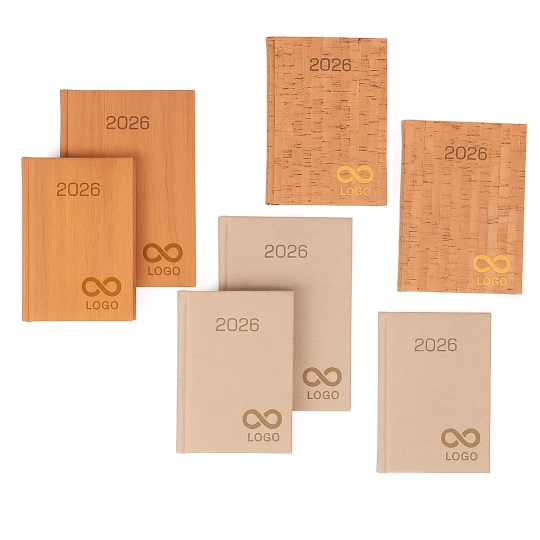 Kalendarz książkowy Nature B5 - Rozkład Tygodniowy - Wood