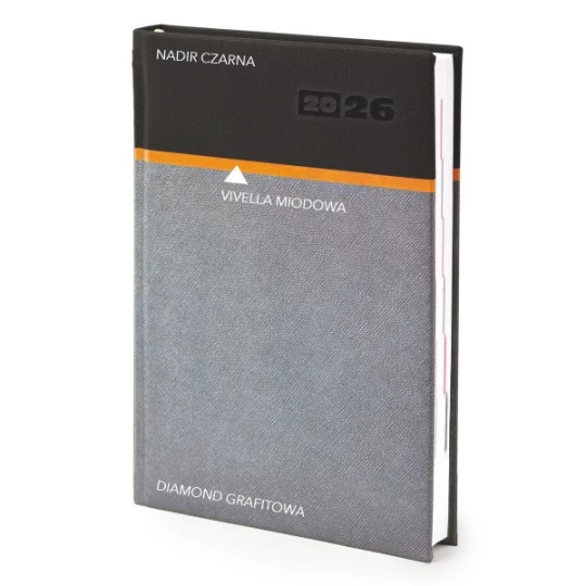 Kalendarz książkowy B5 oprawa łączona - Rozkład Tygodniowy - Miodowy