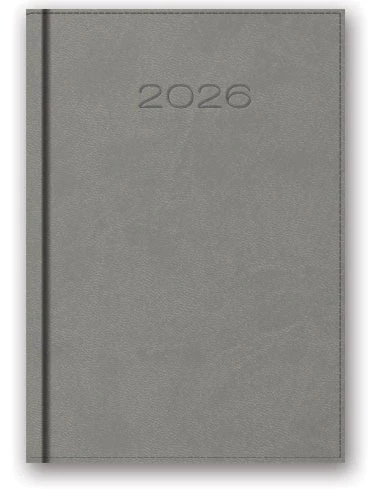 Kalendarz książkowy B6 - Rozkład Dzienny - Szary