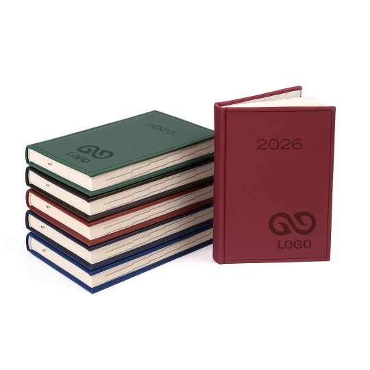 Kalendarz książkowy B6 - Rozkład Dzienny - Szary