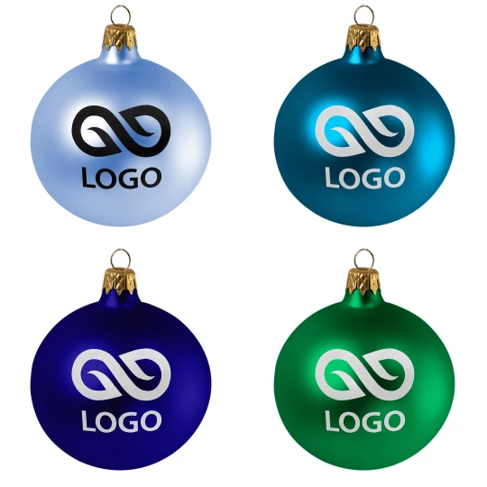 Bombka 80mm - Jasny niebieski