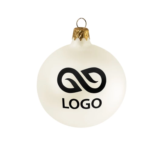 Bombka 80mm - Perłowy