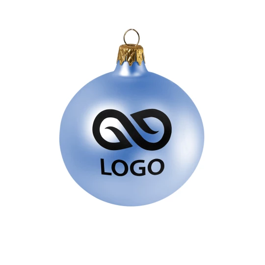 Bombka 80mm - Jasny niebieski