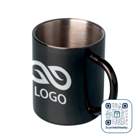 Kubek Stalowy Hugo - Czarny