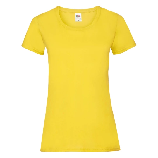 Koszulka damska FOTL Lady-Fit ValueWeight - Żółty