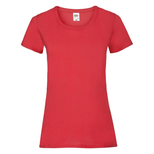 Koszulka damska FOTL Lady-Fit ValueWeight - Czerwony