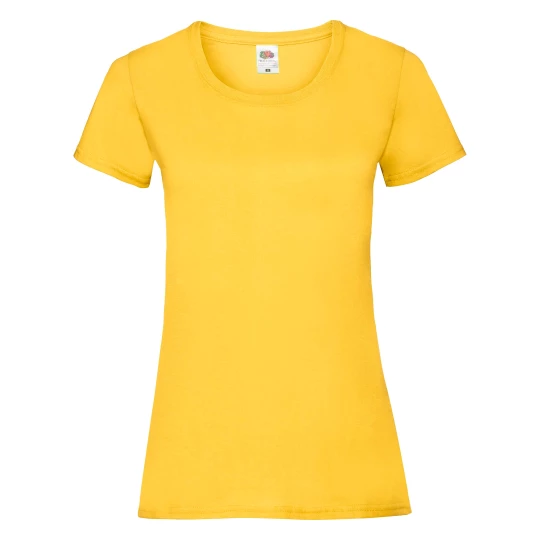 Koszulka damska FOTL Lady-Fit ValueWeight - Ciemny Żółty