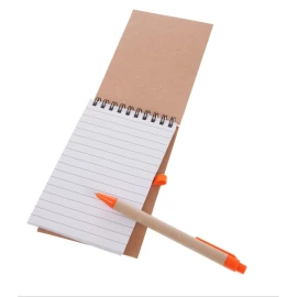 Notes Eco2 z długopisem - Pomarańczowy