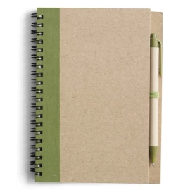 Notes Eco3 z długopisem - Zielony