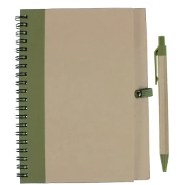 Notes Eco3 z długopisem - Zielony