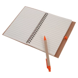 Notes Eco3 z długopisem - Pomarańczowy