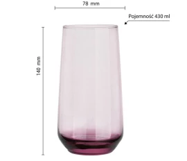 Szklanka Sunset - Rubinowy