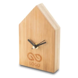 Zegar bambusowy La Casa - Brązowy