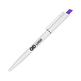 Długopis Roma White - Fioletowy