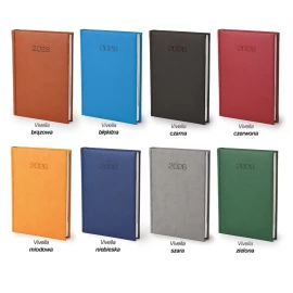 Kalendarz książkowy B5 - Rozkład Dzienny - Czerwony