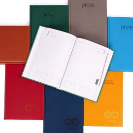 Kalendarz książkowy B5 - Rozkład Dzienny - Czerwony