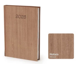 Kalendarz książkowy Nature A5 - Rozkład Dzienny - Wood