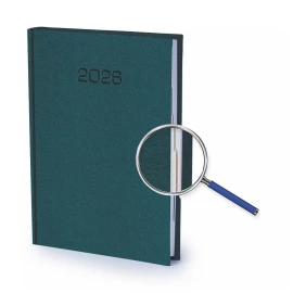 Kalendarz książkowy Velour A5 - Rozkład Dzienny - Szary