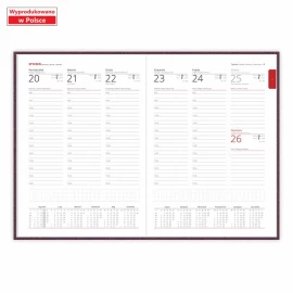 Kalendarz książkowy Velour B5 - Rozkład Tygodniowy - Morski