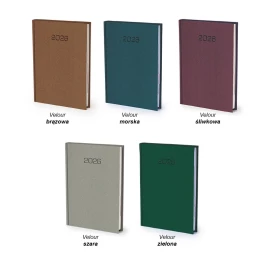 Kalendarz książkowy Velour B5 - Rozkład Tygodniowy - Morski