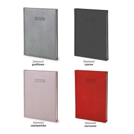 Kalendarz książkowy Diamond B5 - Rozkład Tygodniowy - Grafitowy
